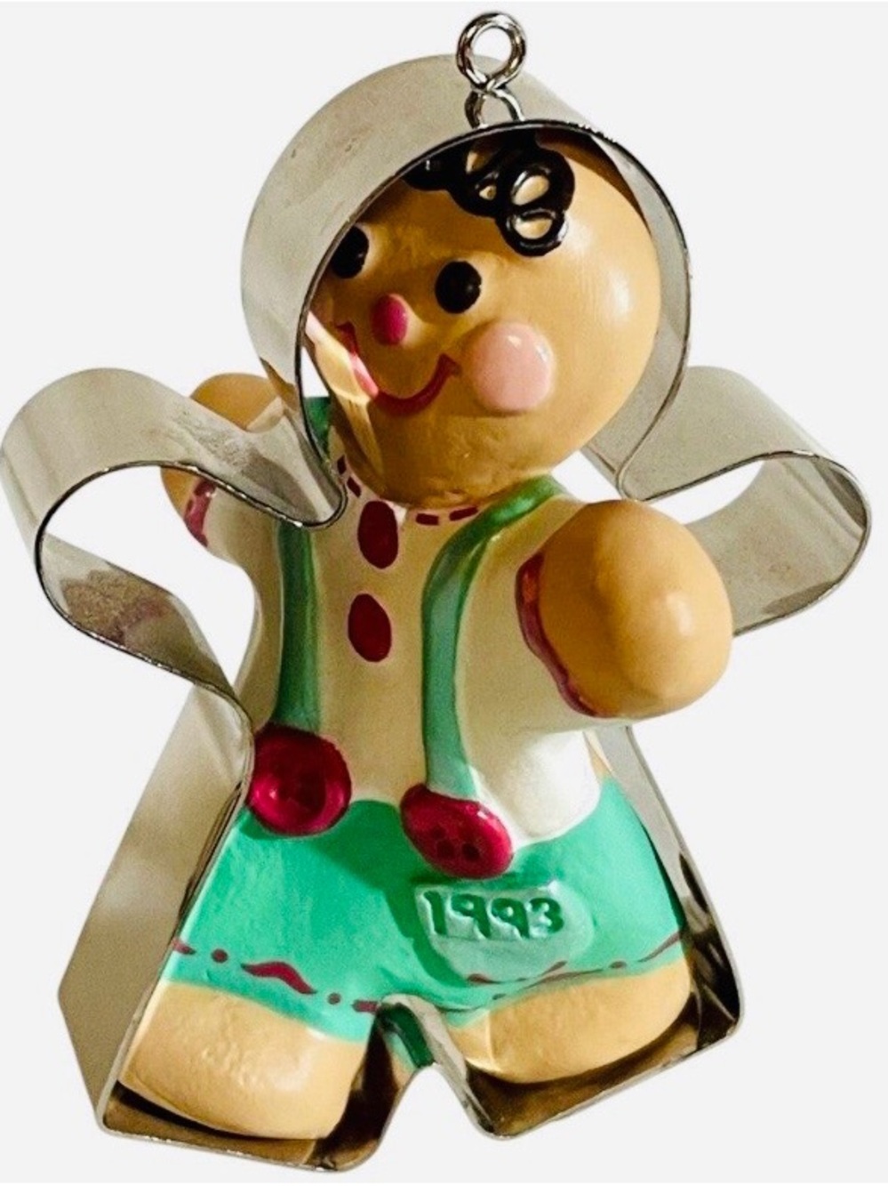 1993 Ready for Fun Cookie Cutter Gingerbread Doll Ornament Hallmark